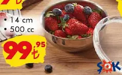 ÇELİK SAKLAMA KABI KRİSTAL KAPAK 14 CM 500 CC